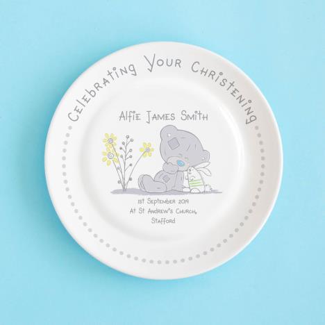 Personalised Tiny Tatty Teddy Christening Rimmed Plate Extra Image 1